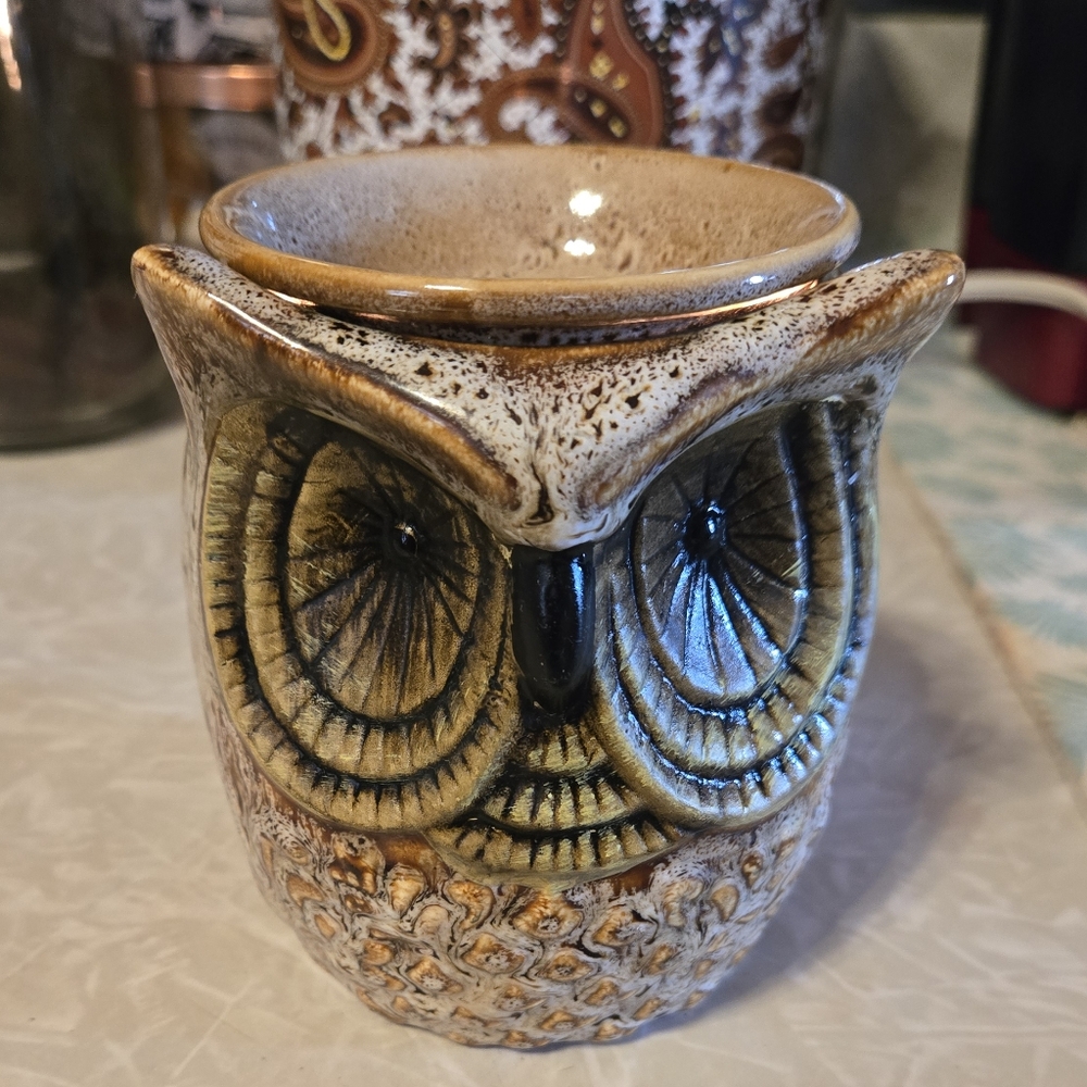 Brown Owl Ceramic Wax Warmer